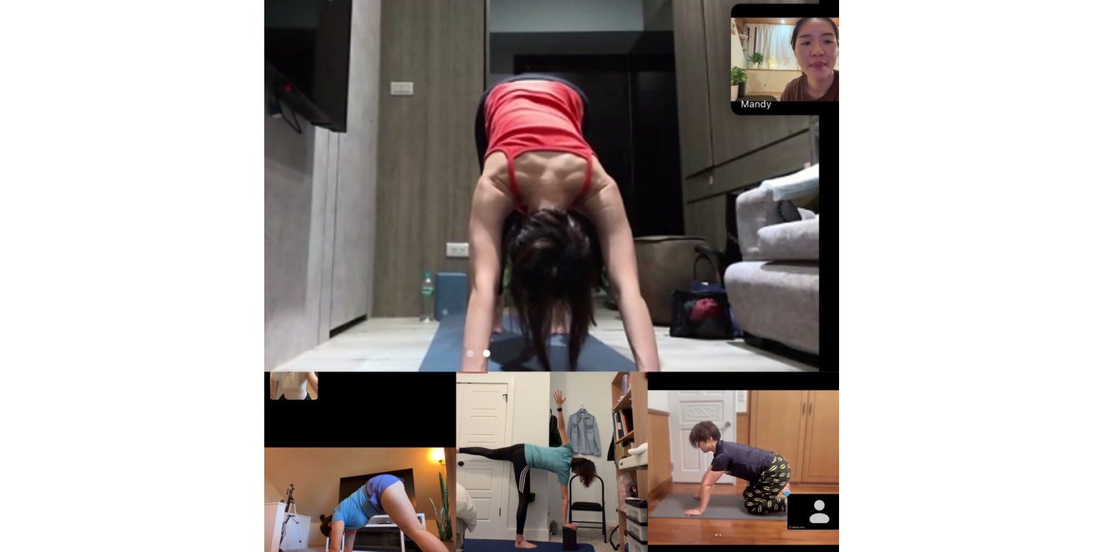 一對一線上瑜伽真實課程照片
